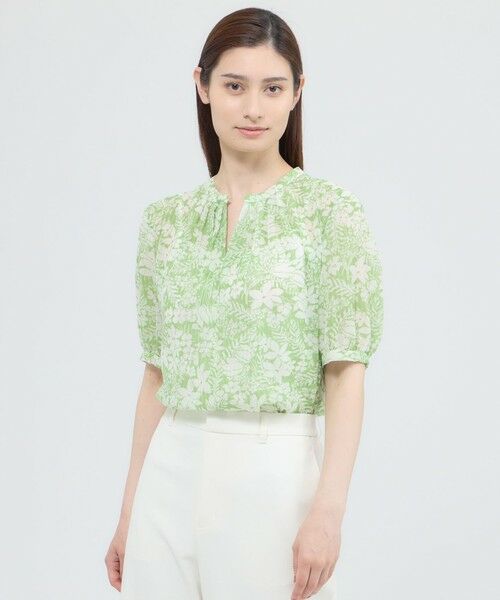 Paul Stuart / ポール・スチュアート シャツ・ブラウス | 【ウォッシャブル】ブラッシュフラワー　ブラウス | 詳細12