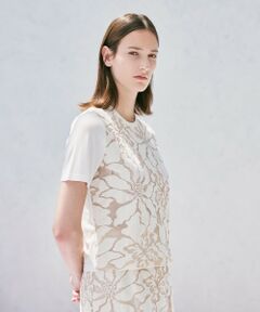 Paul Stuart / ポール・スチュアート ニット・セーター | 【ウォッシャブル】フラワーコードレース　プルオーバー