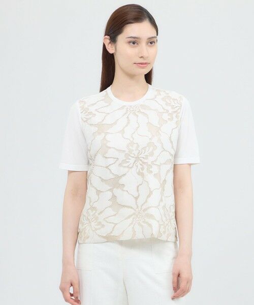 Paul Stuart / ポール・スチュアート ニット・セーター | 【ウォッシャブル】フラワーコードレース　プルオーバー | 詳細11