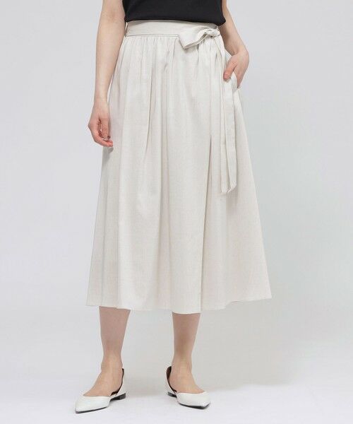 Paul Stuart/ポール・スチュアート 【ウォッシャブル】ライトストレッチ スカート グレージュ 6 Paul Stuart/ポール・スチュアート 【ウォッシャブル】ライトストレッチ スカート グレージュ 6