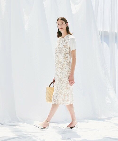 Paul Stuart / ポール・スチュアート スカート | 【ウォッシャブル】フラワーコードレース　スカート | 詳細1