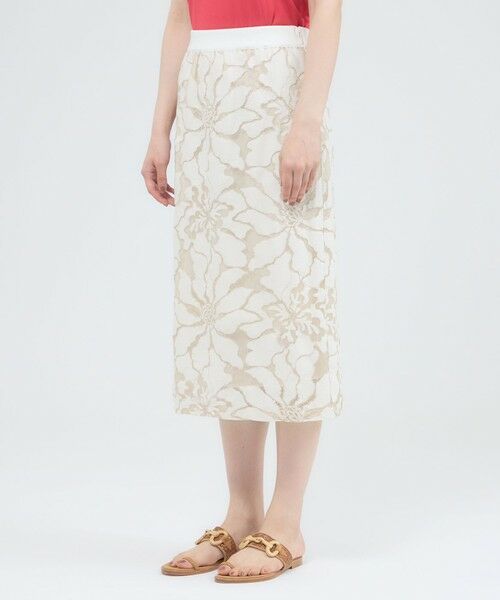 Paul Stuart / ポール・スチュアート スカート | 【ウォッシャブル】フラワーコードレース　スカート | 詳細6