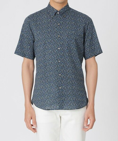 Paul Stuart / ポール・スチュアート シャツ・ブラウス | ミニフラワープリント ミラクルウェーブ半袖シャツ | 詳細3