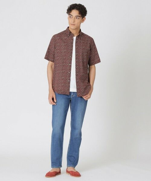 Paul Stuart / ポール・スチュアート シャツ・ブラウス | ミニフラワープリント ミラクルウェーブ半袖シャツ | 詳細1