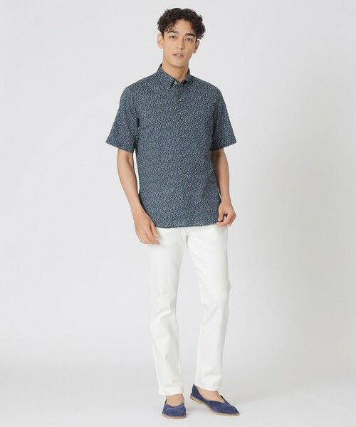 Paul Stuart / ポール・スチュアート シャツ・ブラウス | ミニフラワープリント ミラクルウェーブ半袖シャツ | 詳細2