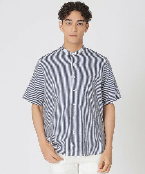 Paul Stuart / ポール・スチュアート シャツ・ブラウス | ロンストプリント　ミラクルウェーブ半袖シャツ | 詳細5