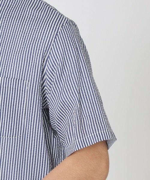 Paul Stuart / ポール・スチュアート シャツ・ブラウス | ロンストプリント　ミラクルウェーブ半袖シャツ | 詳細6