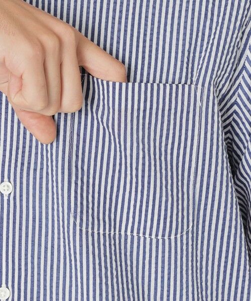 Paul Stuart / ポール・スチュアート シャツ・ブラウス | ロンストプリント　ミラクルウェーブ半袖シャツ | 詳細7