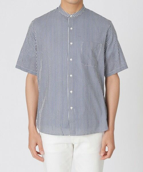 Paul Stuart / ポール・スチュアート シャツ・ブラウス | ロンストプリント　ミラクルウェーブ半袖シャツ | 詳細9