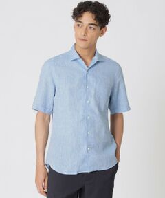 Paul Stuart / ポール・スチュアート シャツ・ブラウス | 先染めフレンチリネンシャンブレー半袖シャツ