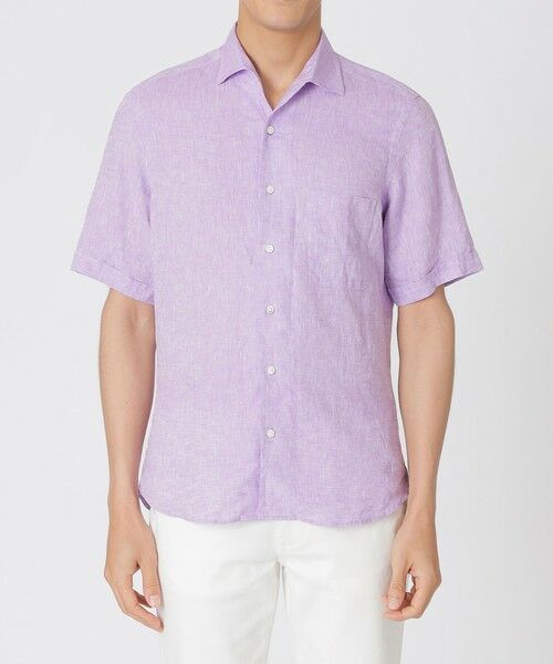 Paul Stuart / ポール・スチュアート シャツ・ブラウス | 先染めフレンチリネンシャンブレー半袖シャツ | 詳細5