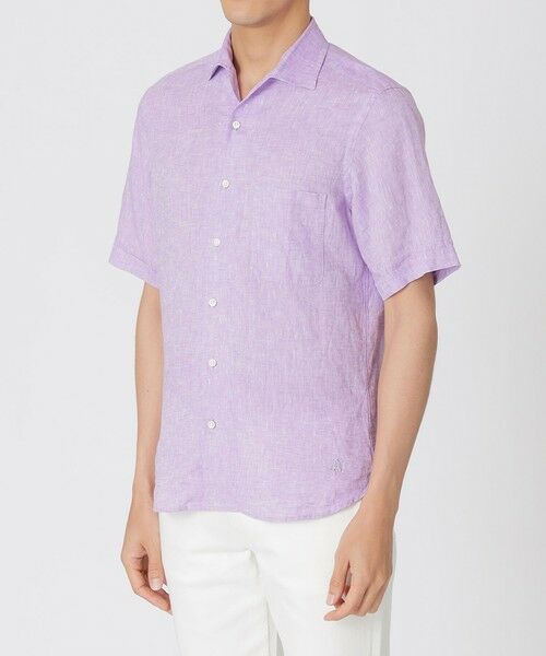 Paul Stuart / ポール・スチュアート シャツ・ブラウス | 先染めフレンチリネンシャンブレー半袖シャツ | 詳細6