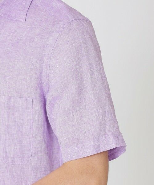 Paul Stuart / ポール・スチュアート シャツ・ブラウス | 先染めフレンチリネンシャンブレー半袖シャツ | 詳細8