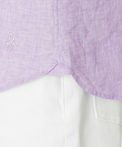 Paul Stuart / ポール・スチュアート シャツ・ブラウス | 先染めフレンチリネンシャンブレー半袖シャツ | 詳細10