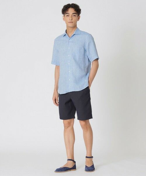Paul Stuart / ポール・スチュアート シャツ・ブラウス | 先染めフレンチリネンシャンブレー半袖シャツ | 詳細2
