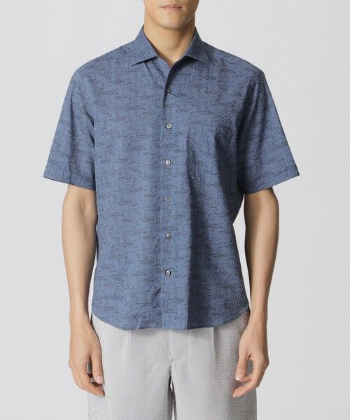 Paul Stuart / ポール・スチュアート シャツ・ブラウス | ヨットデッサンプリント 半袖シャツ | 詳細3