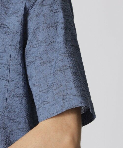 Paul Stuart / ポール・スチュアート シャツ・ブラウス | ヨットデッサンプリント 半袖シャツ | 詳細7