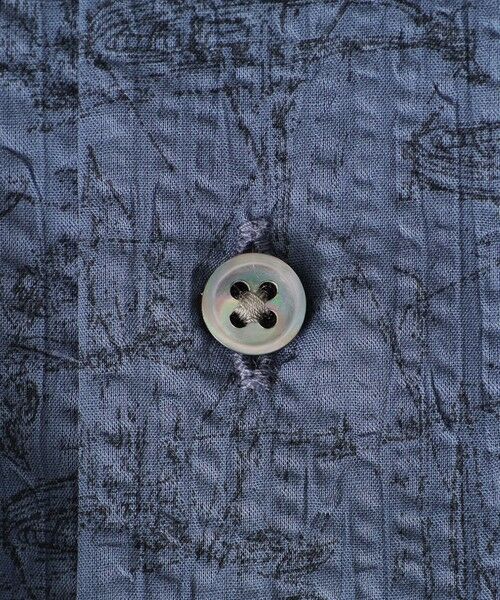 Paul Stuart / ポール・スチュアート シャツ・ブラウス | ヨットデッサンプリント 半袖シャツ | 詳細9