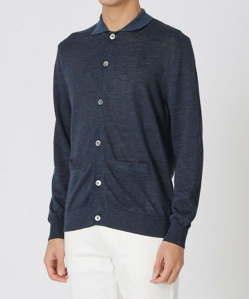 Paul Stuart / ポール・スチュアート ニット・セーター | リネンオープンニットポロカーディガン | 詳細4