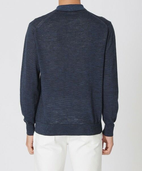 Paul Stuart / ポール・スチュアート ニット・セーター | リネンオープンニットポロカーディガン | 詳細5