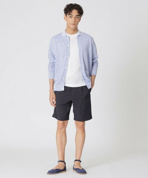 Paul Stuart / ポール・スチュアート ニット・セーター | リネンオープンニットポロカーディガン | 詳細1