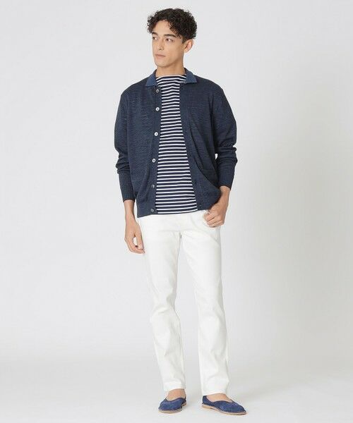Paul Stuart / ポール・スチュアート ニット・セーター | リネンオープンニットポロカーディガン | 詳細2