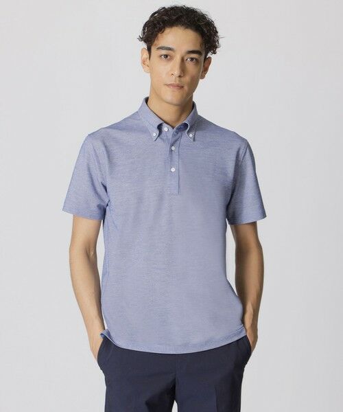 POLO パステルブルー POLO RALPH LAUREN SLIM FIT MESH POLO SHIRT | ポロシャツ