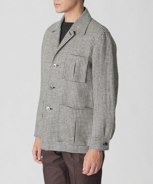 Paul Stuart / ポール・スチュアート ブルゾン | 【数量限定】「COLLECTION LINE」千鳥柄チョアジャケット | 詳細3