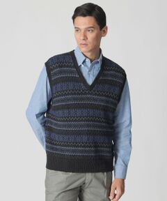 Paul Stuart / ポール・スチュアート ニット・セーター | 【数量限定】フェアアイル柄ニットベスト