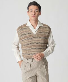 Paul Stuart / ポール・スチュアート ニット・セーター | 【数量限定】フェアアイル柄ニットベスト