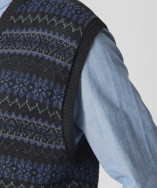 Paul Stuart / ポール・スチュアート ニット・セーター | 【数量限定】フェアアイル柄ニットベスト | 詳細6