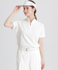 Paul Stuart / ポール・スチュアート カットソー | 【GOLF】メッシュハーフジップ半袖Ｔシャツ