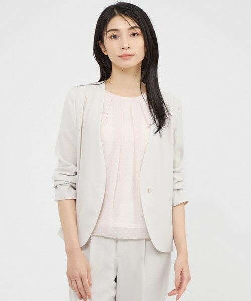 Paul Stuart / ポール・スチュアート その他アウター | 【ウォッシャブル】ライトジョーゼット　ジャケット | 詳細12