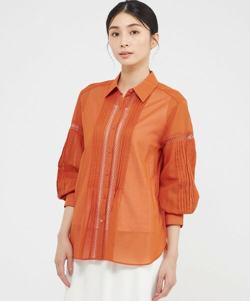 Paul Stuart / ポール・スチュアート シャツ・ブラウス | 【ウォッシャブル】コットンボイル　ブラウス | 詳細15