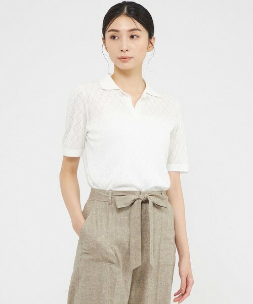 Paul Stuart / ポール・スチュアート ニット・セーター | 【ウォッシャブル】メッシュアーガイル　プルオーバー | 詳細12