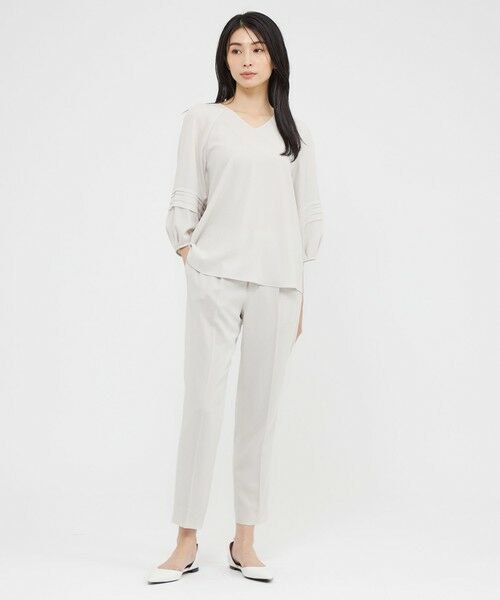 Paul Stuart / ポール・スチュアート パンツ | 【ウォッシャブル】ライトジョーゼット　テーパードパンツ | 詳細5