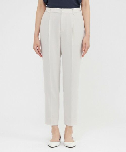 Paul Stuart / ポール・スチュアート パンツ | 【ウォッシャブル】ライトジョーゼット　テーパードパンツ | 詳細8