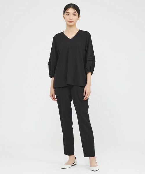 Paul Stuart / ポール・スチュアート パンツ | 【ウォッシャブル】ライトジョーゼット　テーパードパンツ | 詳細3