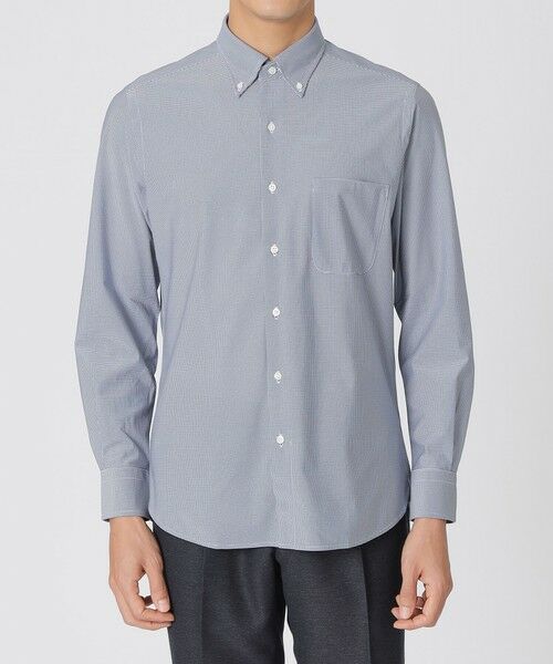 Paul Stuart / ポール・スチュアート シャツ・ブラウス | 【Nikkei magazine掲載】【STUART'S TRAVELER】ミニチェックプリント　ストレッチシャツ | 詳細7