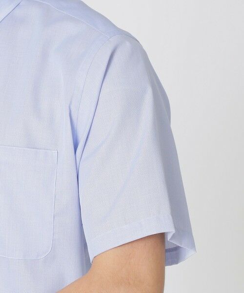 Paul Stuart / ポール・スチュアート シャツ・ブラウス | 【形態安定/高通気/クールビズ】シャンブレーメッシュ半袖ボタンダウンシャツ | 詳細6