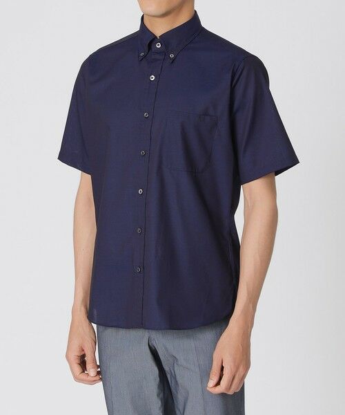 Paul Stuart / ポール・スチュアート シャツ・ブラウス | 【高通気/クールビズ】シャンブレーメッシュ半袖シャツ | 詳細3