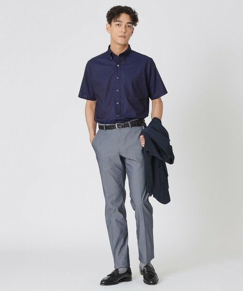Paul Stuart / ポール・スチュアート シャツ・ブラウス | 【高通気/クールビズ】シャンブレーメッシュ半袖シャツ | 詳細1