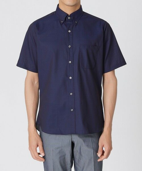 Paul Stuart / ポール・スチュアート シャツ・ブラウス | 【高通気/クールビズ】シャンブレーメッシュ半袖シャツ | 詳細2