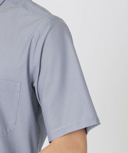 Paul Stuart / ポール・スチュアート シャツ・ブラウス | 【WEB・一部店舗限定/吸水速乾/接触冷感】ミニチェックプリント　ストレッチ半袖シャツ | 詳細6