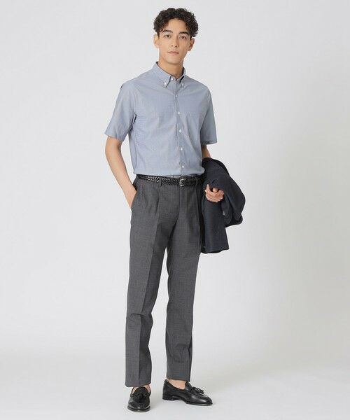 Paul Stuart / ポール・スチュアート シャツ・ブラウス | 【WEB・一部店舗限定/吸水速乾/接触冷感】ミニチェックプリント　ストレッチ半袖シャツ | 詳細2