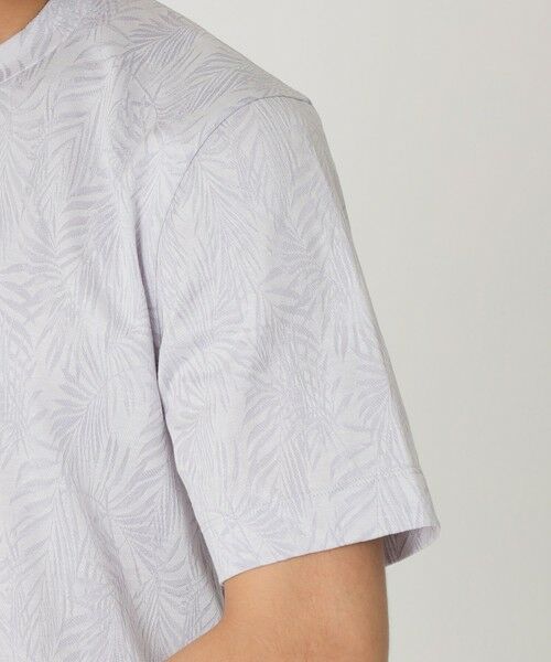 Paul Stuart / ポール・スチュアート カットソー | リーフ柄ジャカードTシャツ（半袖） | 詳細6