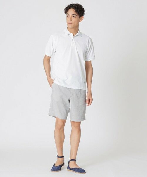 Paul Stuart / ポール・スチュアート カットソー | 【WEB・一部店舗限定/UVカット/吸水速乾】クアトロセブンカノコ　バイカラーリブポロシャツ | 詳細1