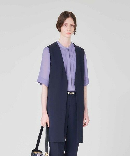 Paul Stuart / ポール・スチュアート その他アウター | 【ウォッシャブル】トリアセジョーゼット　ジレ | 詳細1