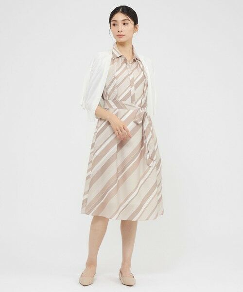 Paul Stuart / ポール・スチュアート ロング・マキシ丈ワンピース | 【ウォッシャブル】ジオメトリーパターンプリント　ワンピース | 詳細3