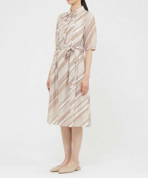 Paul Stuart / ポール・スチュアート ロング・マキシ丈ワンピース | 【ウォッシャブル】ジオメトリーパターンプリント　ワンピース | 詳細5